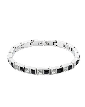 Espree Black and Clear Crystal Magnetic Tennis Bracelet