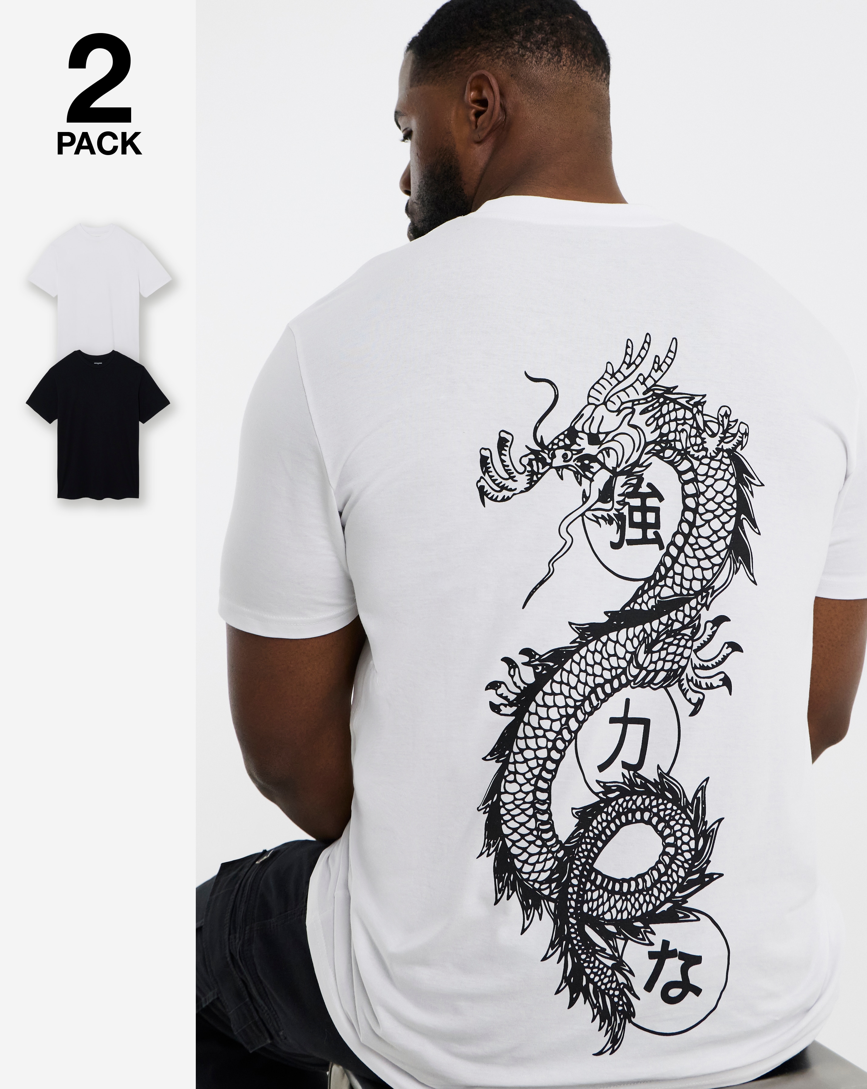 New In - Jack & Jones Fred T-Shirt 2 Pack