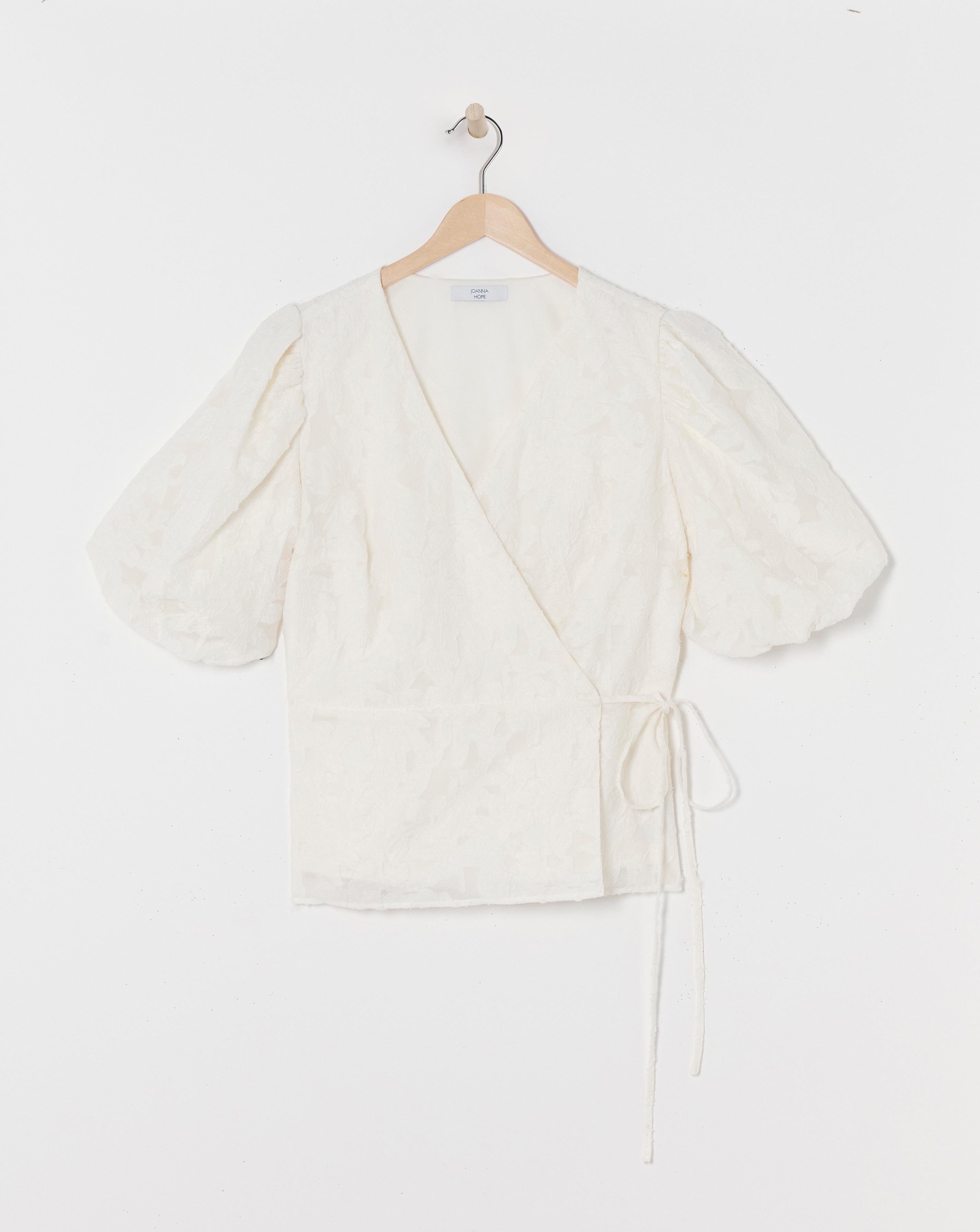 Joanna Hope Textured Wrap Blouse