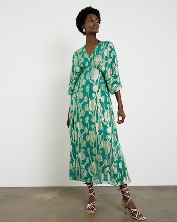 Joanna Hope Metallic Jaquard Tea Dress