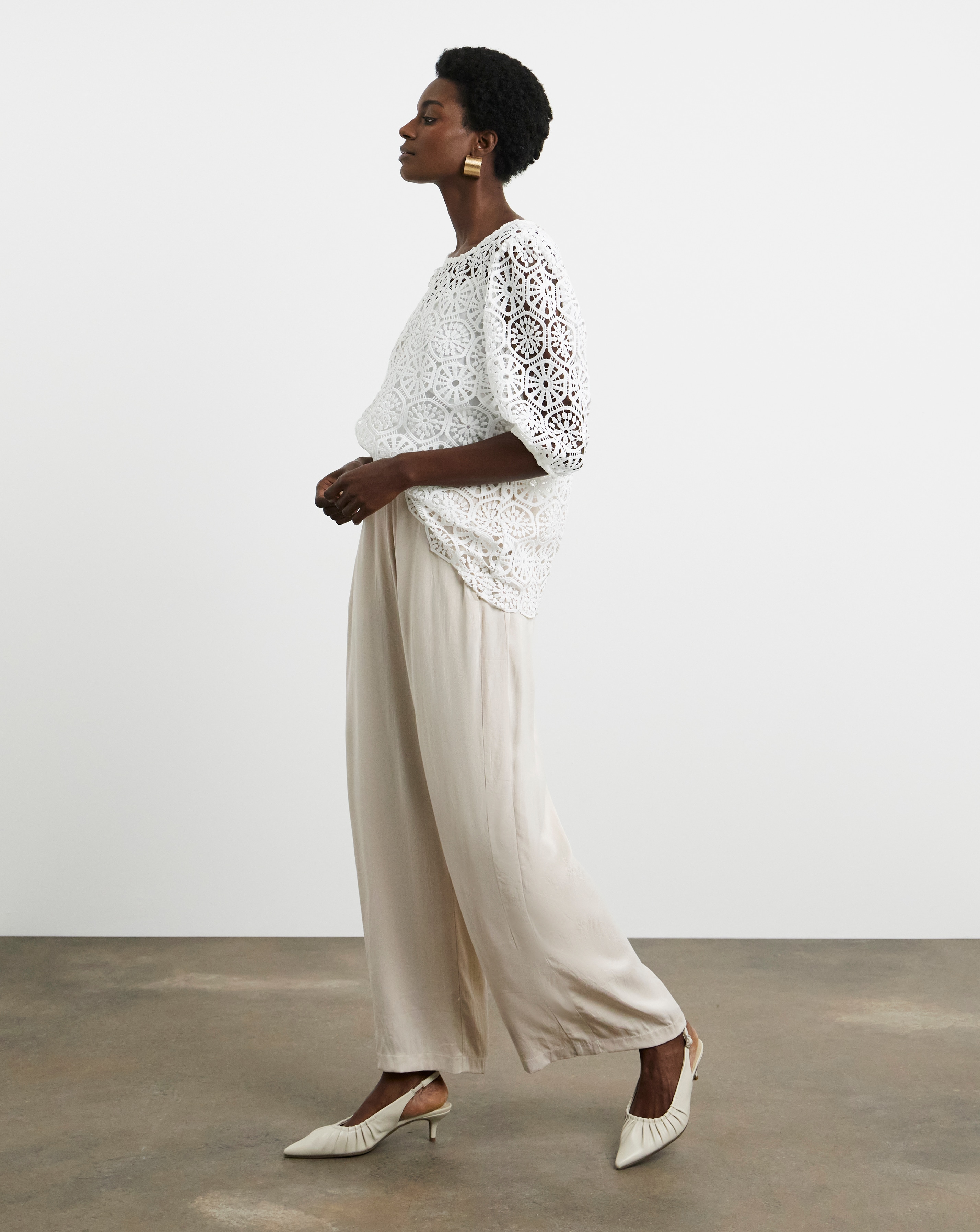 Joanna Hope Satin Wide Leg Trousers