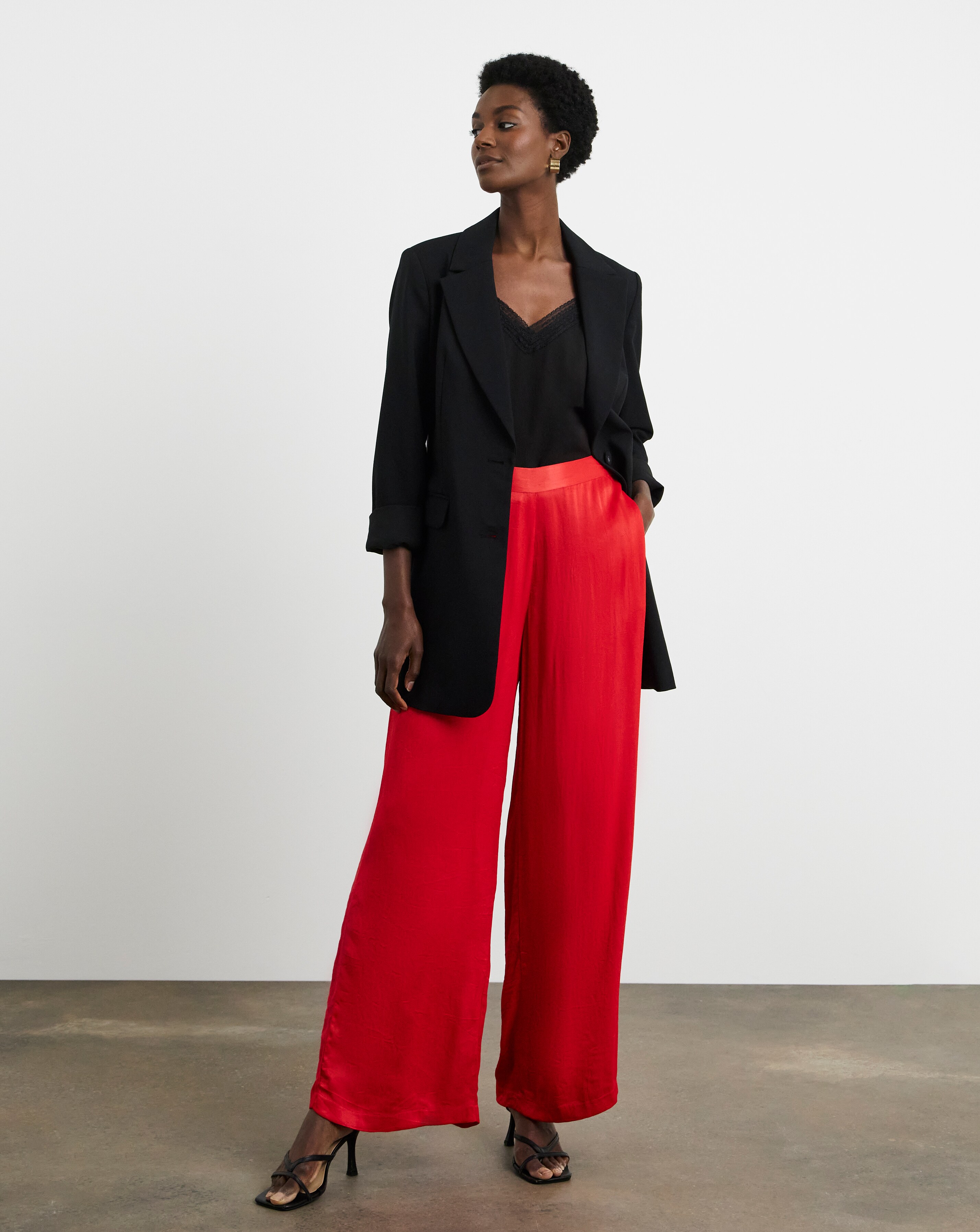 Joanna Hope Satin Wide Leg Trousers