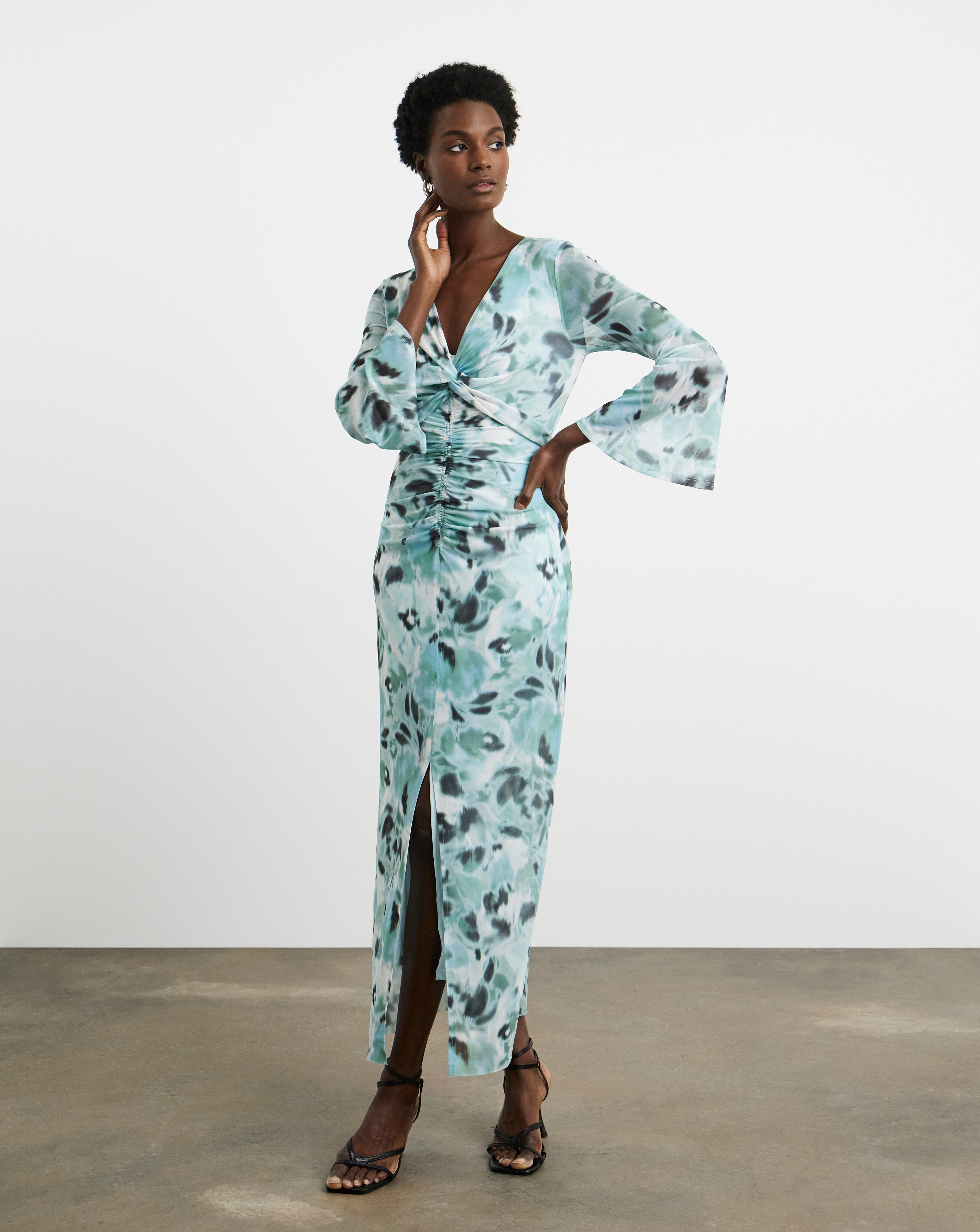 Joanna Hope Mesh Maxi Dress