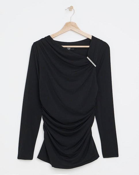 Joanna Hope Aysmmetrical Jersey Top