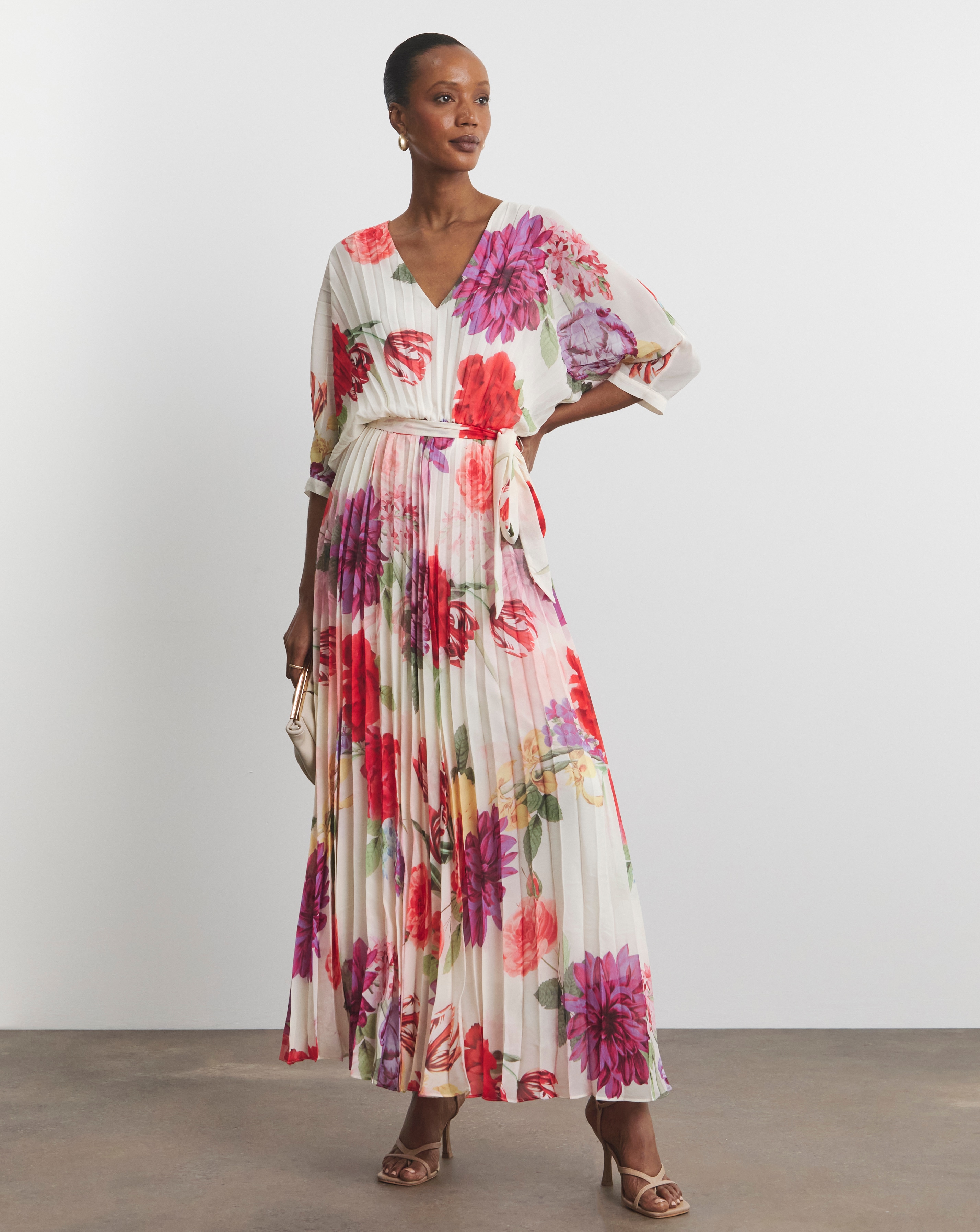 Joanna Hope Pleated Maxi Dress