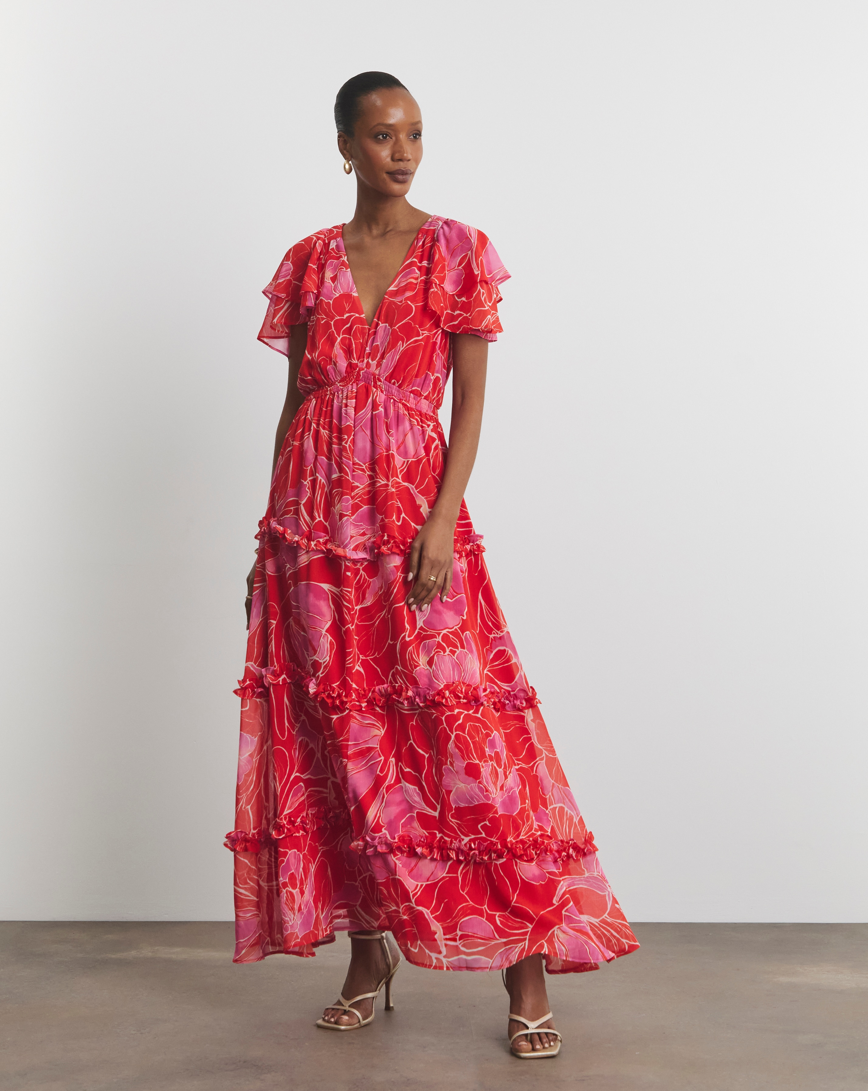 Joanna Hope Maxi Ruffle Dress