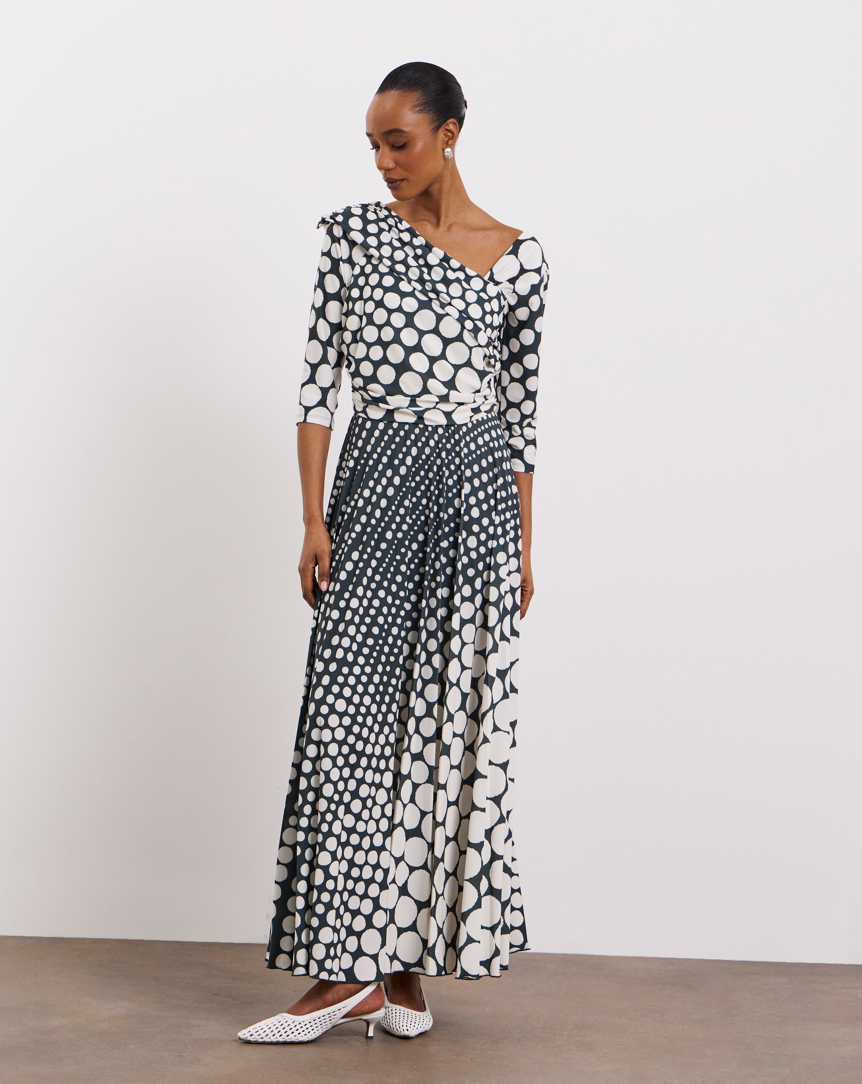 Joanna Hope Pleated Jersey Dress