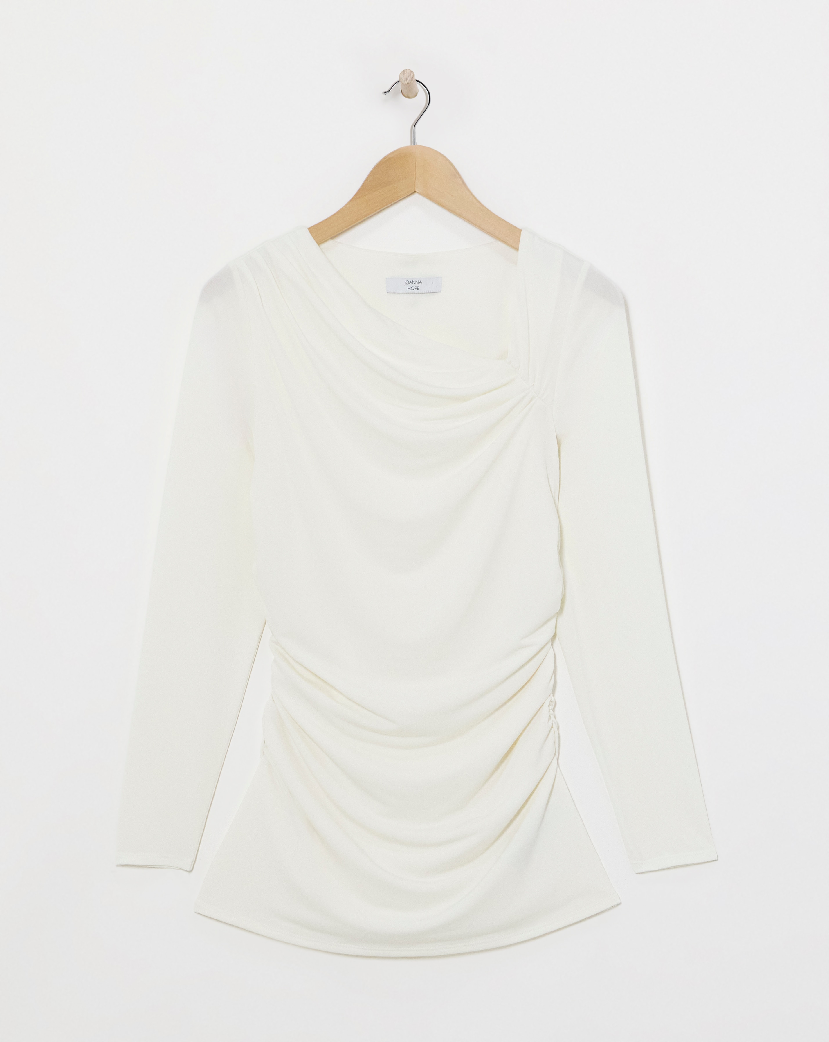 Joanna Hope Aysmmetrical Top With Brooch