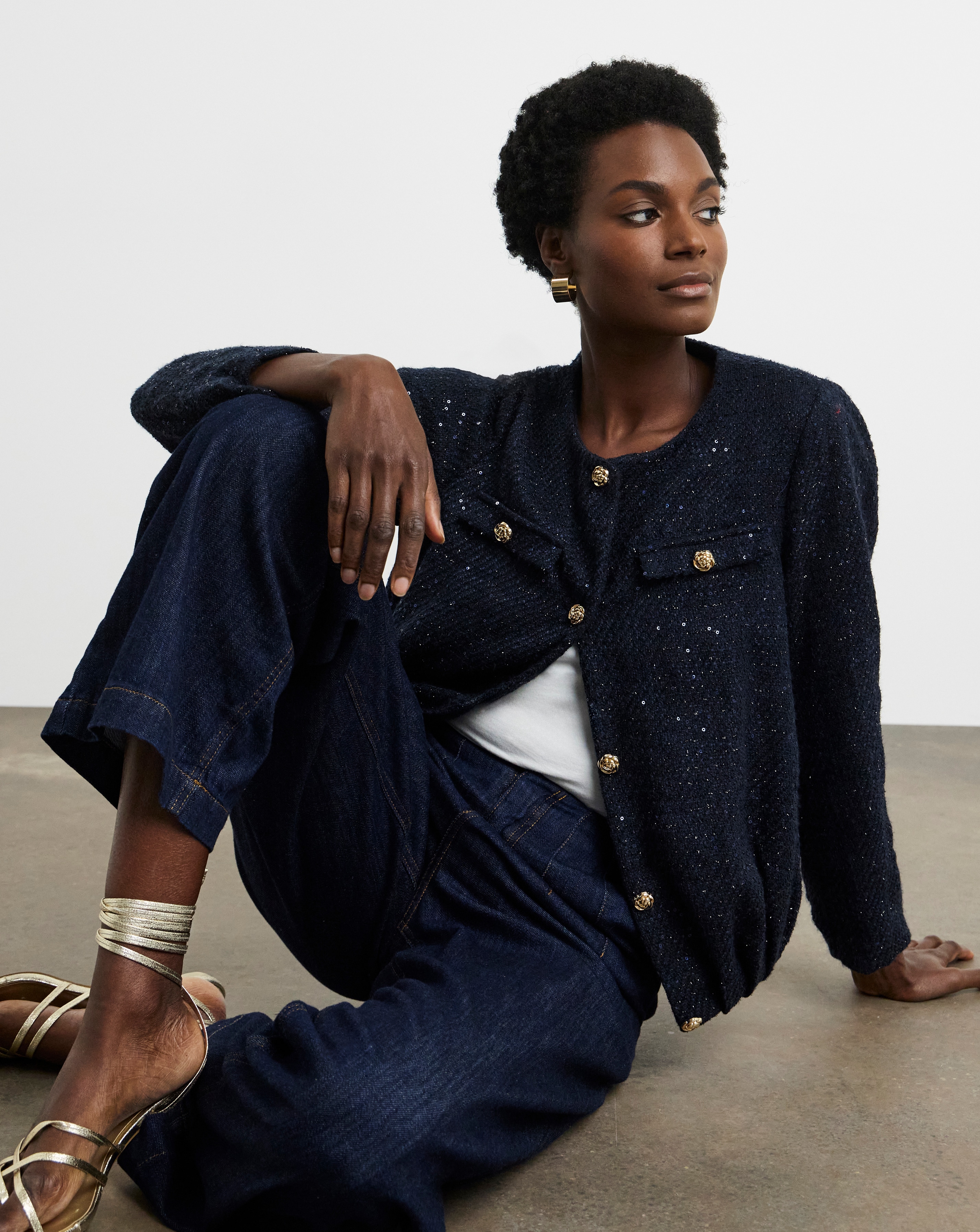 Joanna Hope Boucle Bomber Jacket