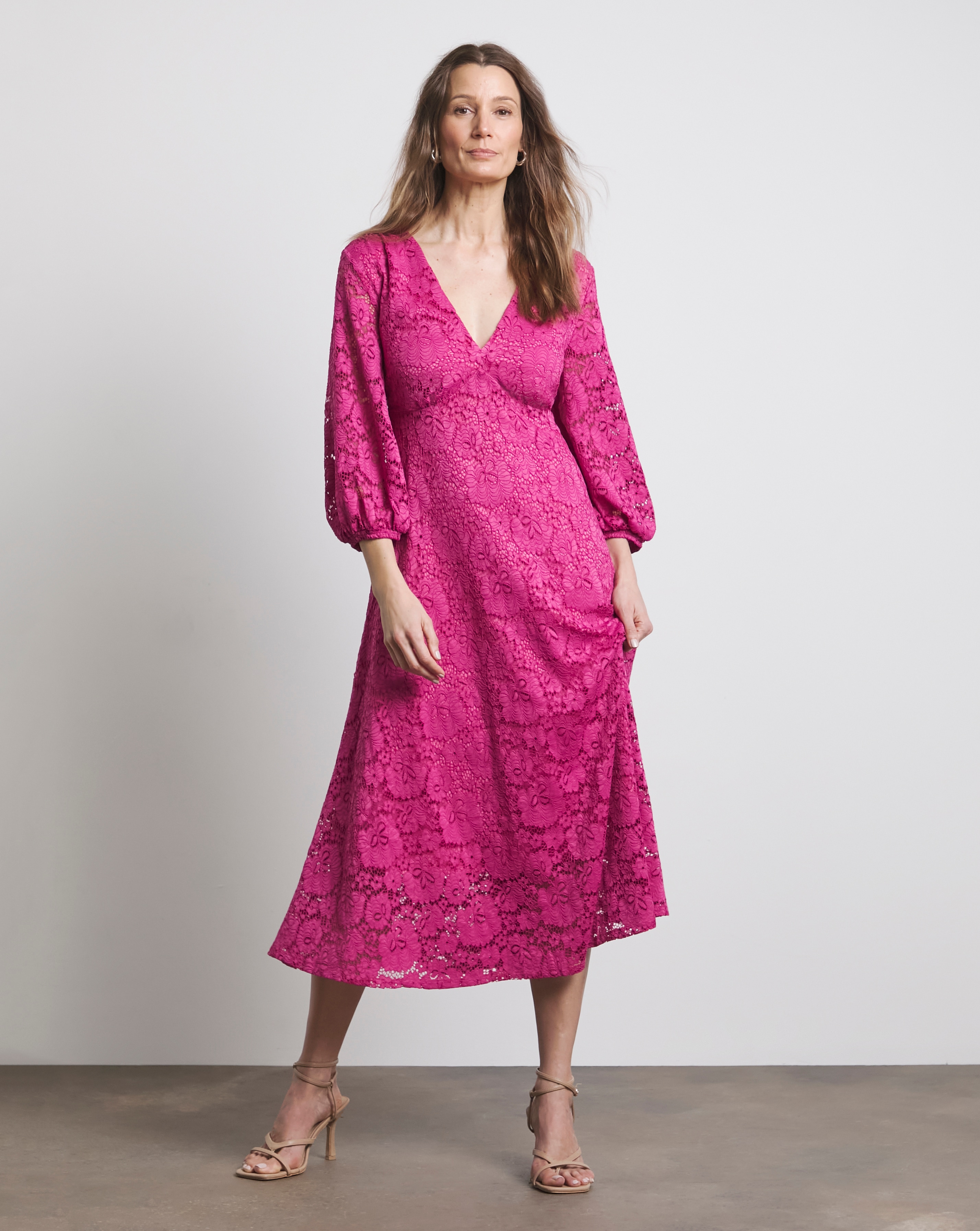 Joanna Hope Midi Lace Dress