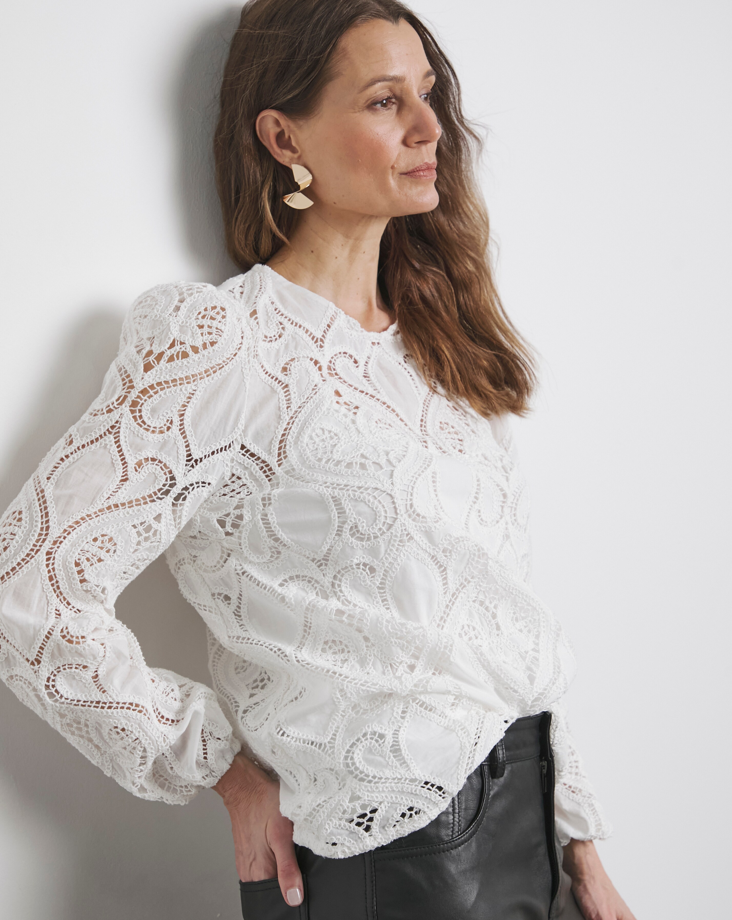 Joanna Hope Premium Broderie Blouse