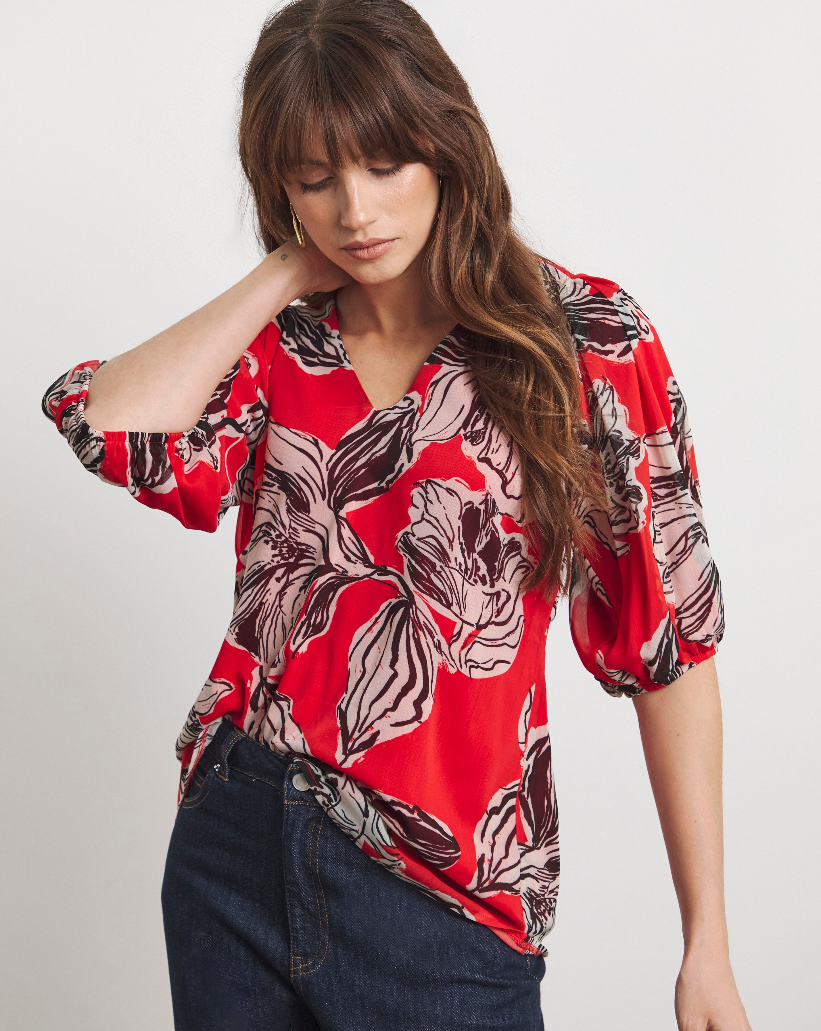 Joanna Hope Puff Sleeve Top