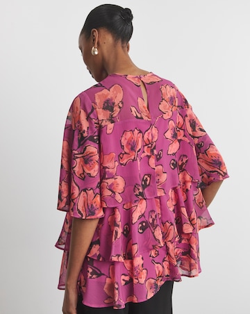 Joanna Hope Tiered Ruffle Blouse