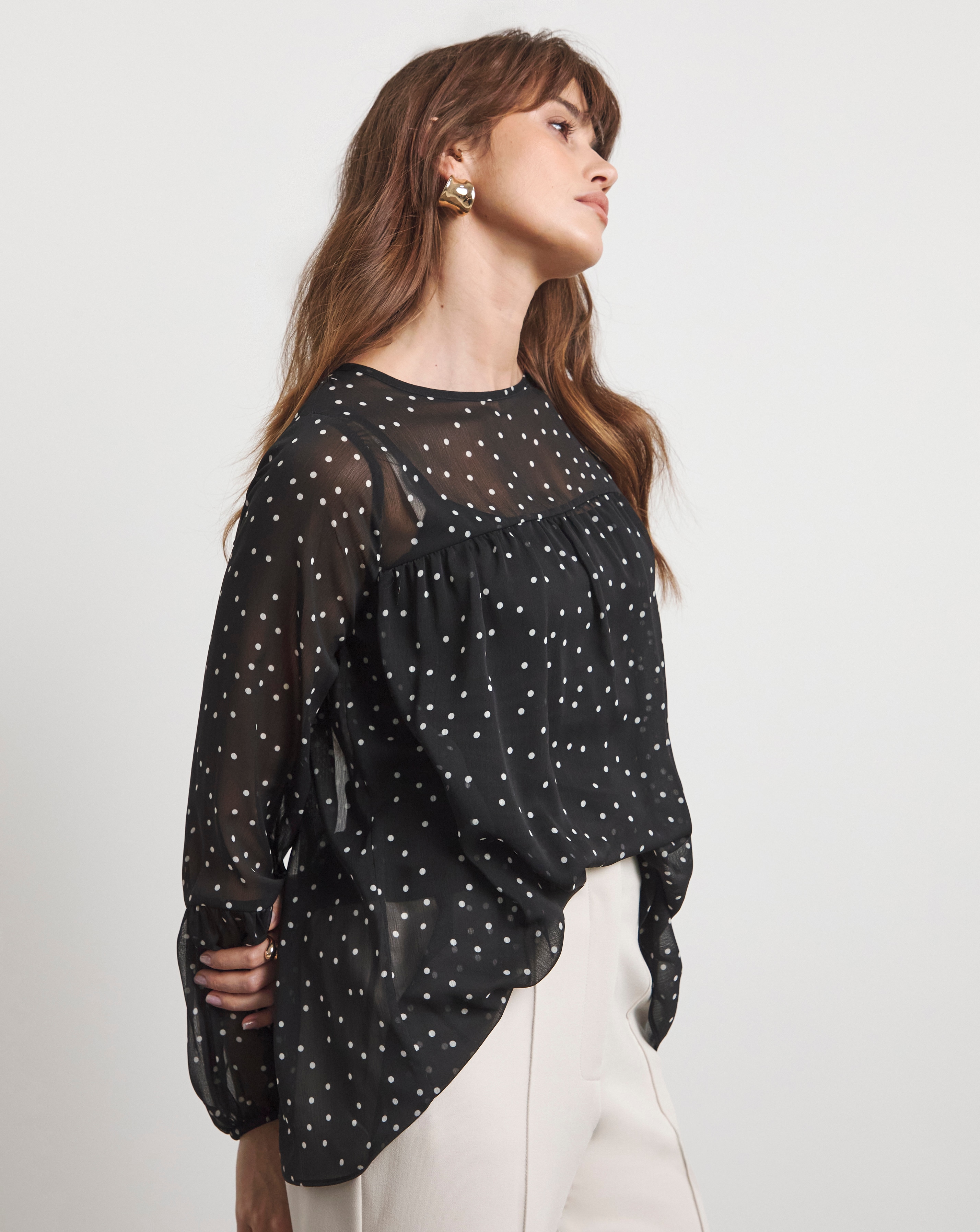 Joanna Hope Romantic Chiffon Blouse