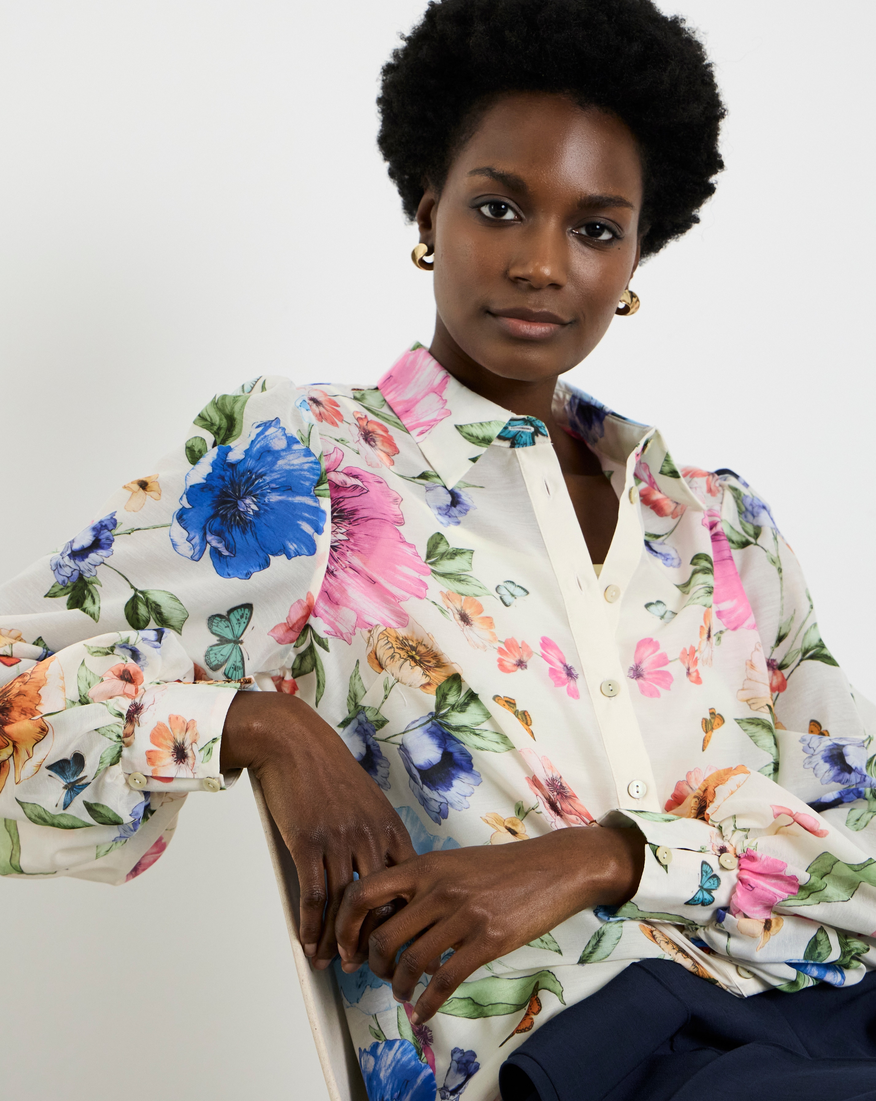 New In - Joanna Hope Floral Shirt