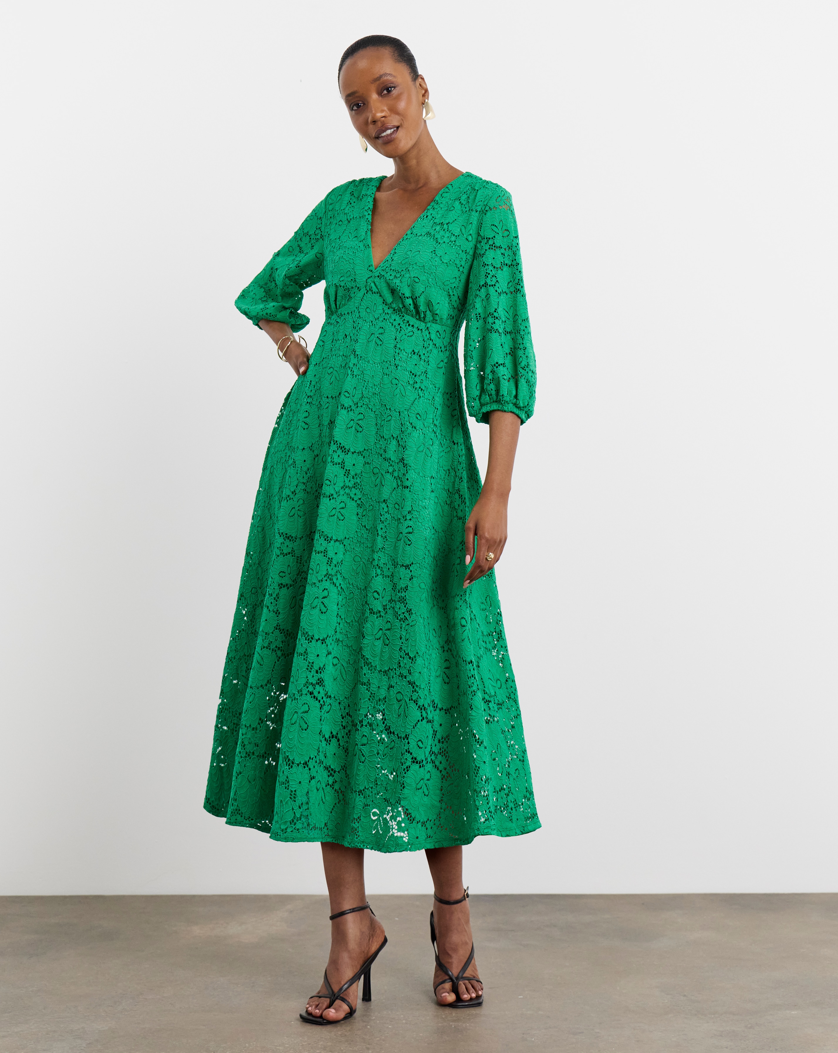 Olive Green Midi Dresses | Ambrose Wilson