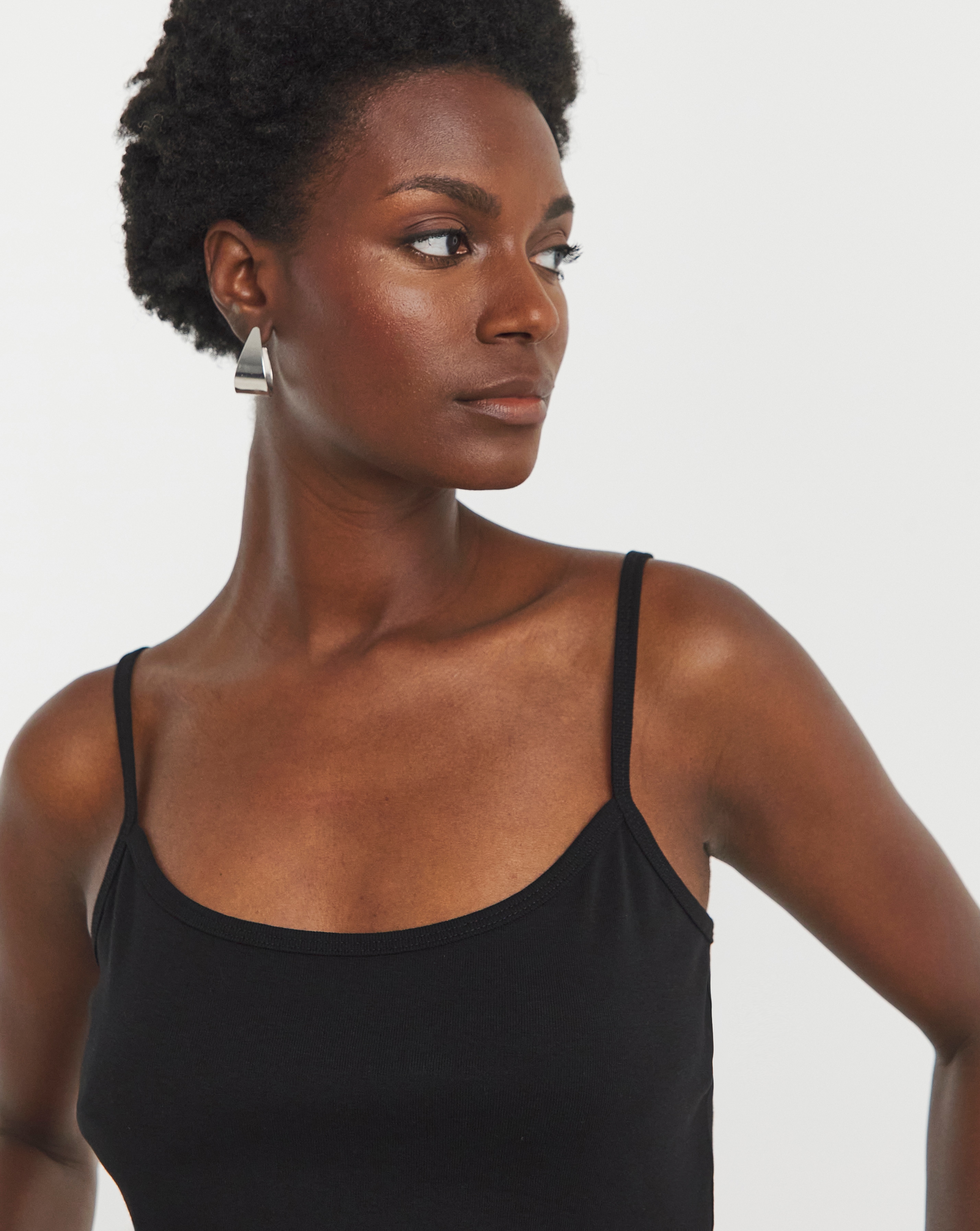 Black Cami Vest With Adjustable Straps