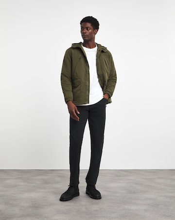 Olive Hooded Zip Up Jacket