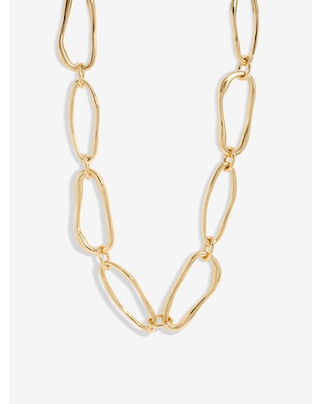 Inicio Gold Plated Polished Link Necklace - Gift Pouch