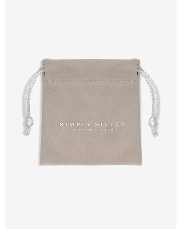 Simply Silver Sterling Silver 925 Mother Of Pearl and CZ Clover stud Earrings