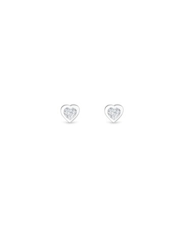 Simply Silver Sterling Silver 925 Heart Stud Earrings - Gift Boxed
