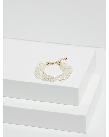 Jon Richard Gold Plated Semi Precious Multi Row Twisted Bracelet