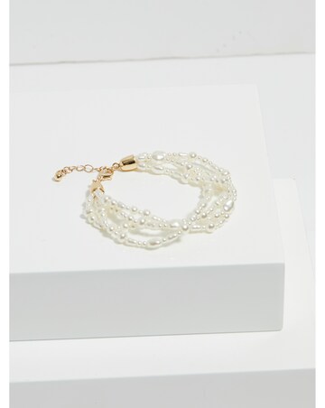 Jon Richard Gold Plated Semi Precious Multi Row Twisted Bracelet