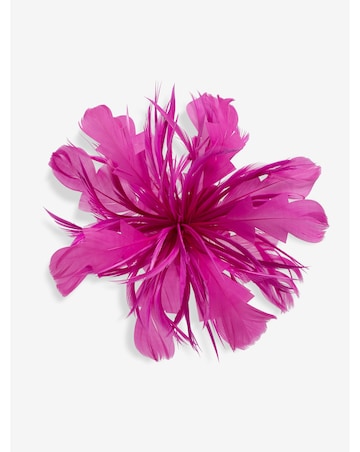 Jon Richard Fushia Statement Floral Clip Fascinator