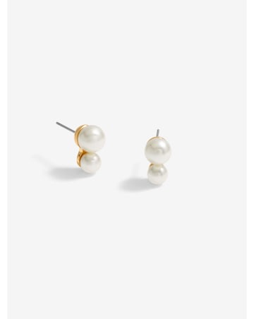 Jon Richard Gold Plated Snowman Pearl Earrings
