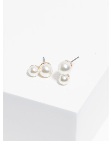Jon Richard Gold Plated Snowman Pearl Earrings