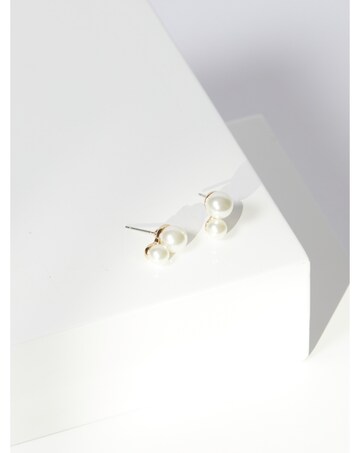 Jon Richard Gold Plated Snowman Pearl Earrings