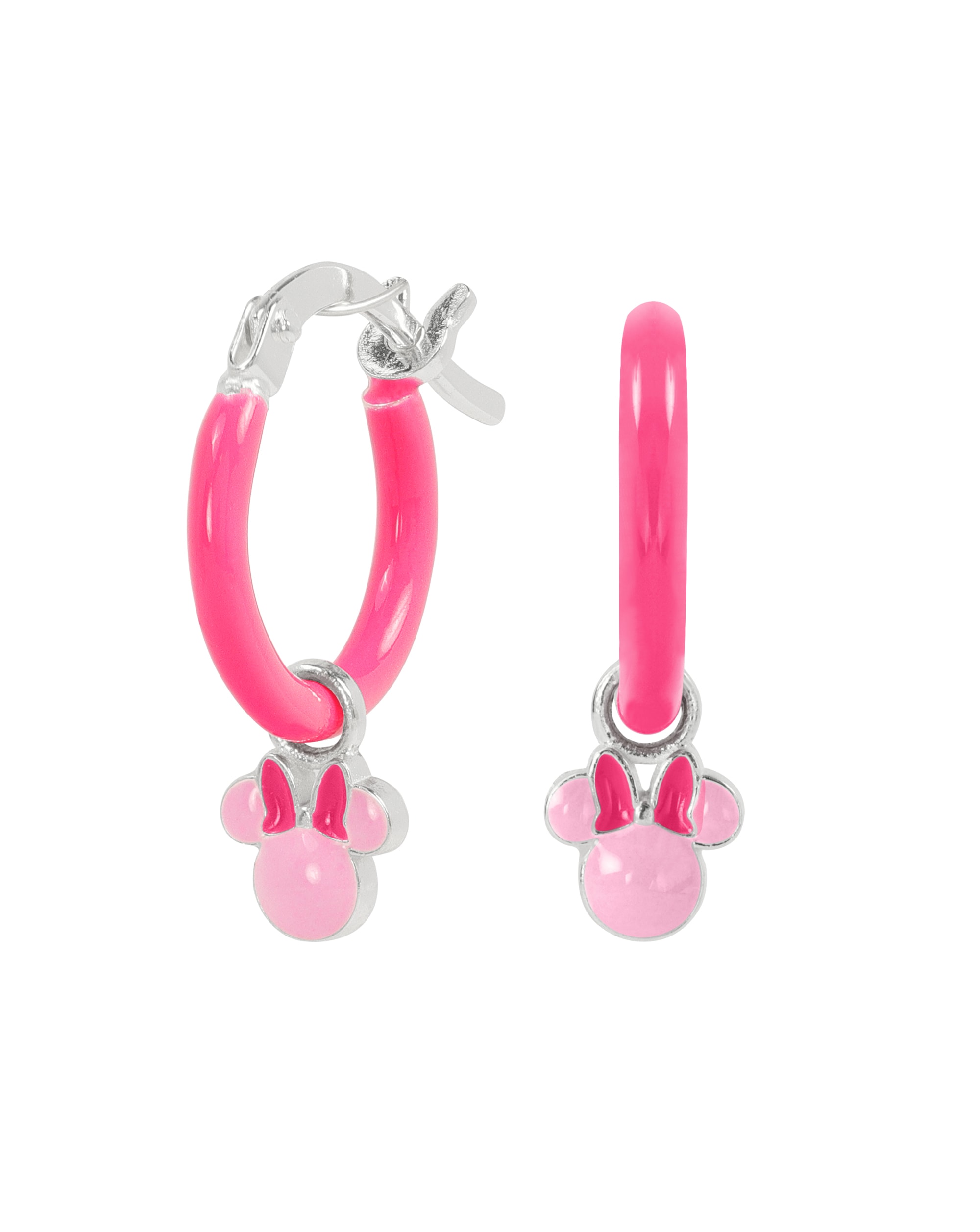 Sterling Silver Minnie Huggie Earrings