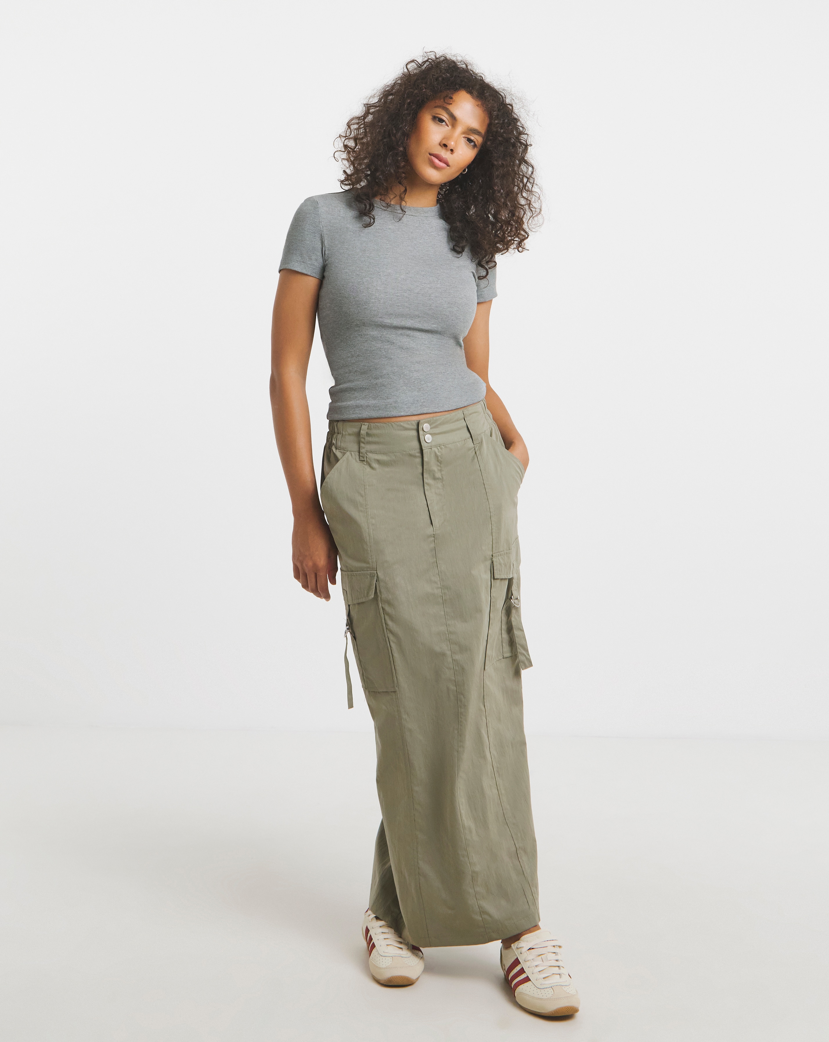 Plush Cargo Tech Midi Skirt