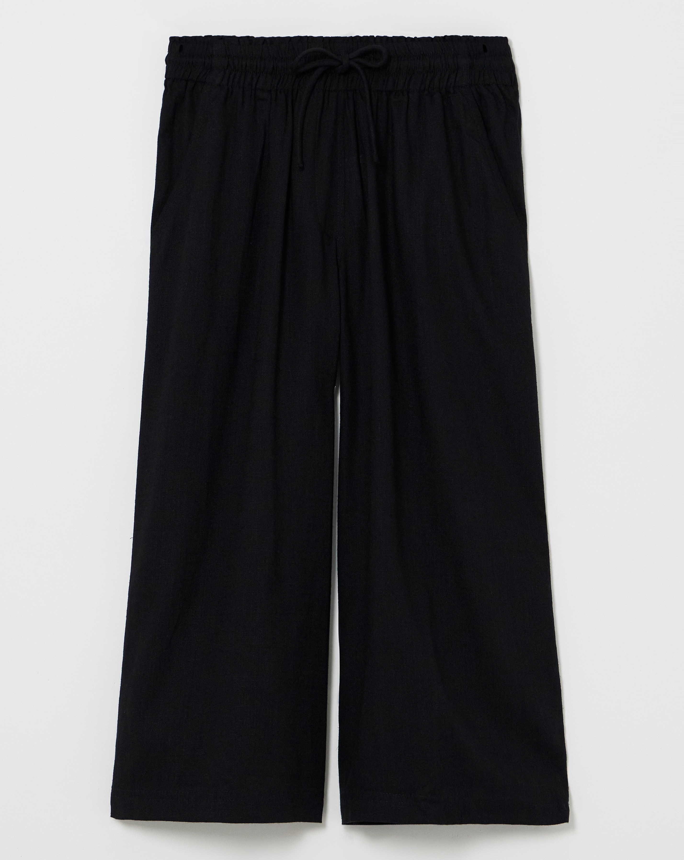 Tie Waist Linen Culottes