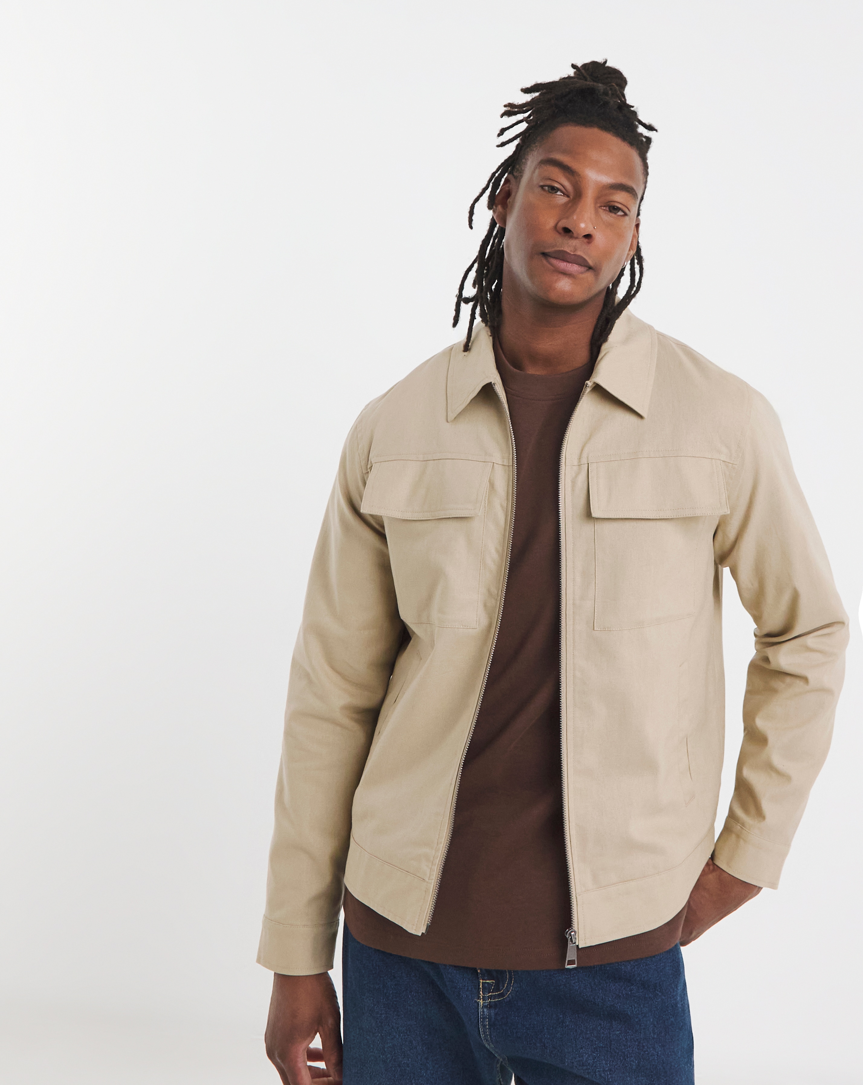 Stone Linen Harrington