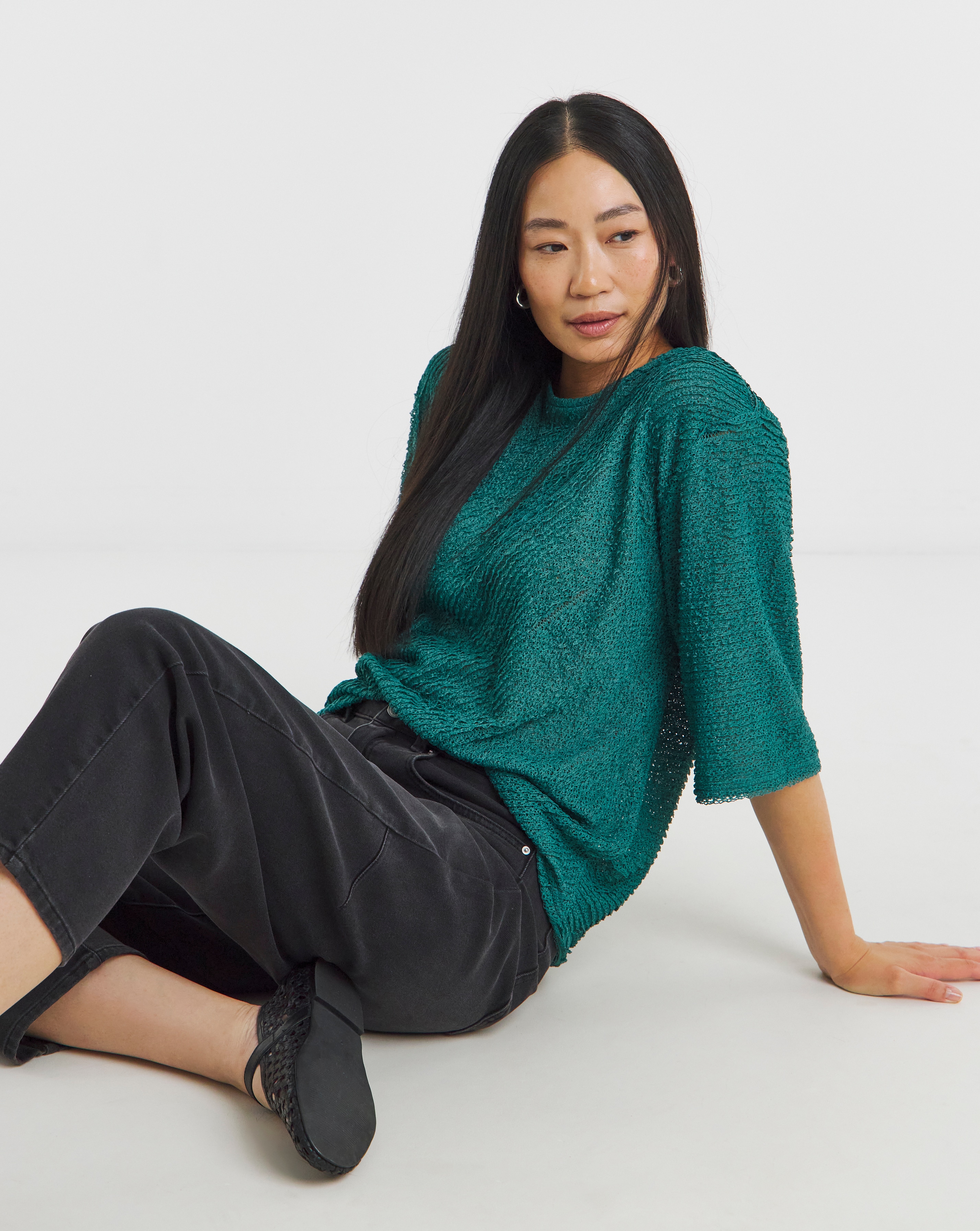 Textured Half Sleeve T-Shirt