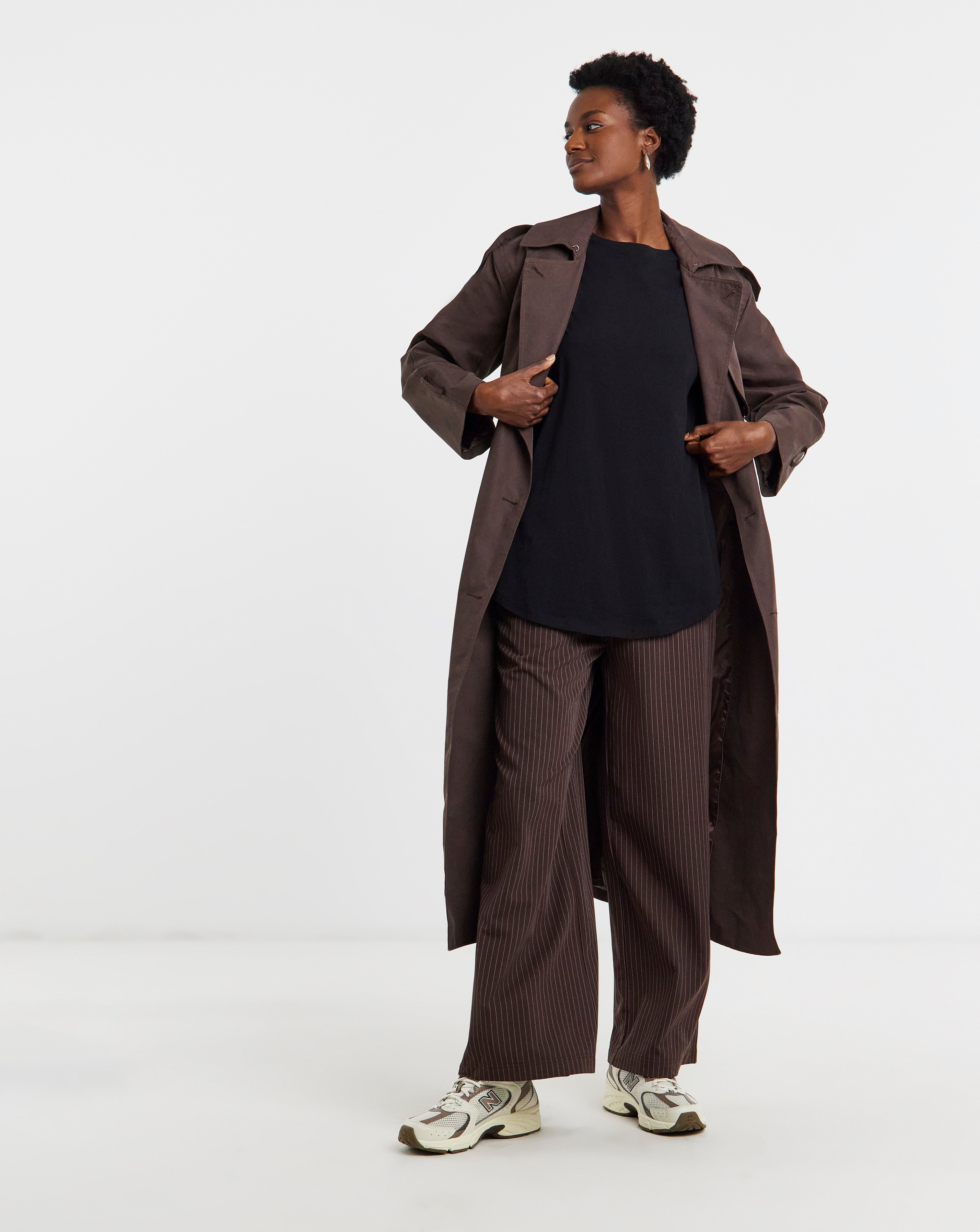 Longline Curved Hem 3/4 Sleeve Top