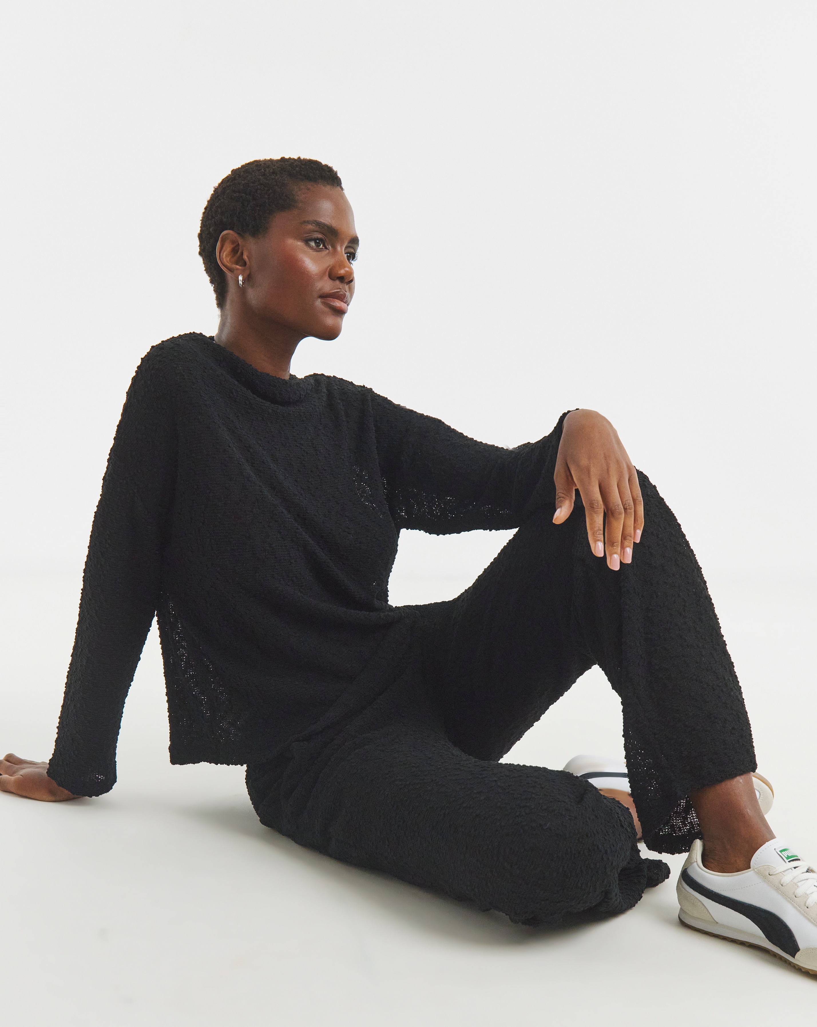 New In - Boucle Wide Leg Jogger