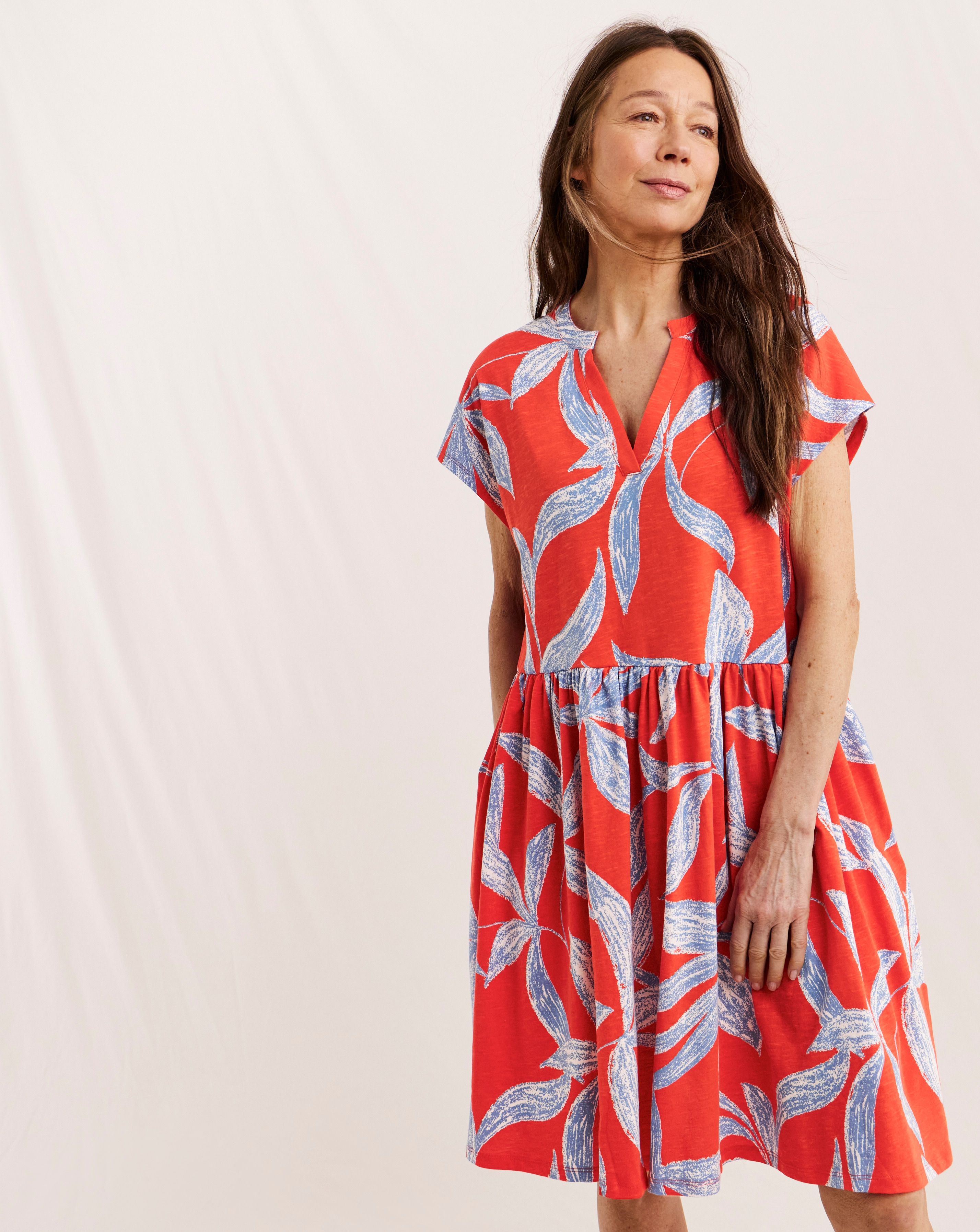 New In - Julipa Printed Cotton T-Shirt Dress