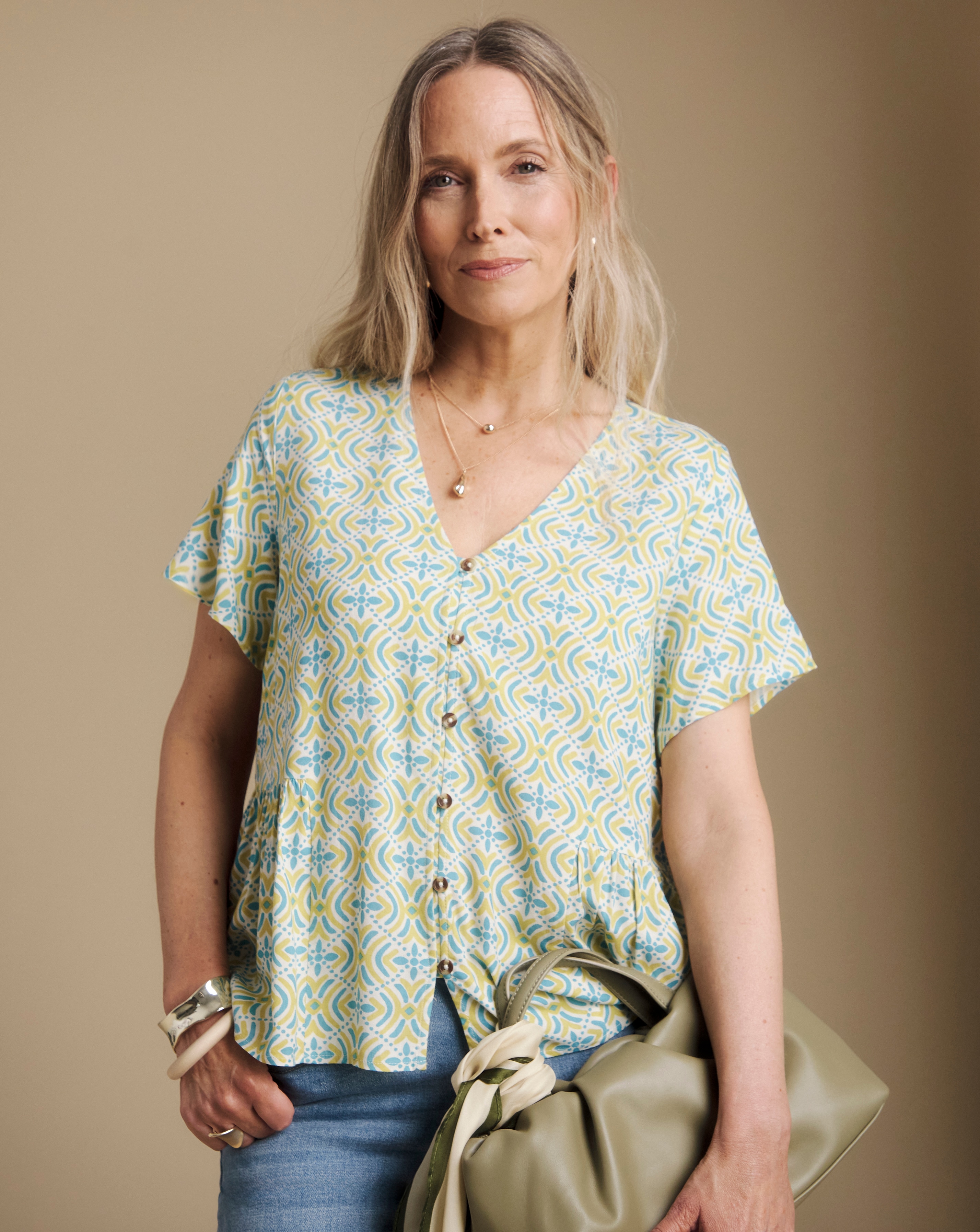 New In - Julipa Printed Button Through Blouse