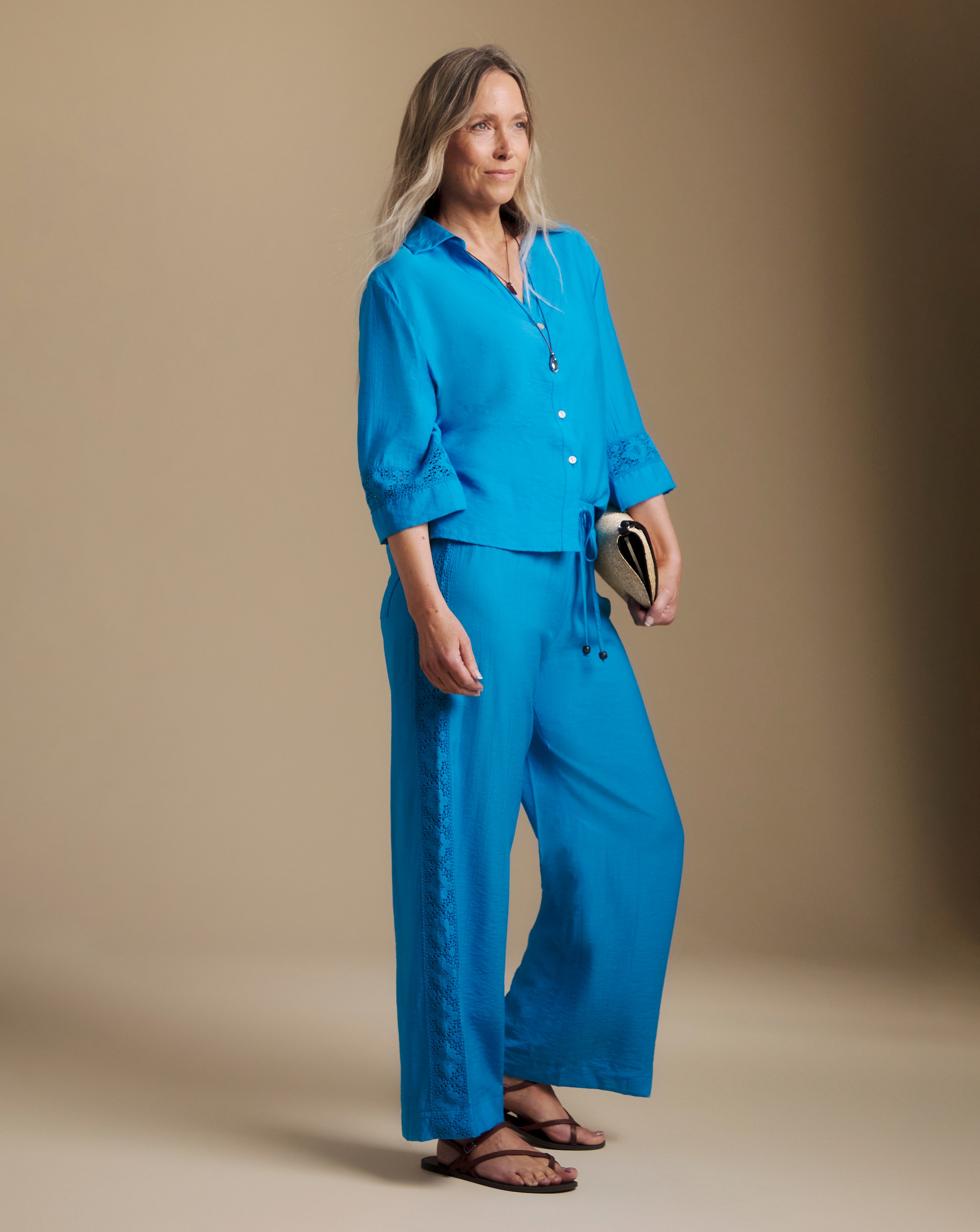 New In - Julipa Petite Crochet Trim Trouser
