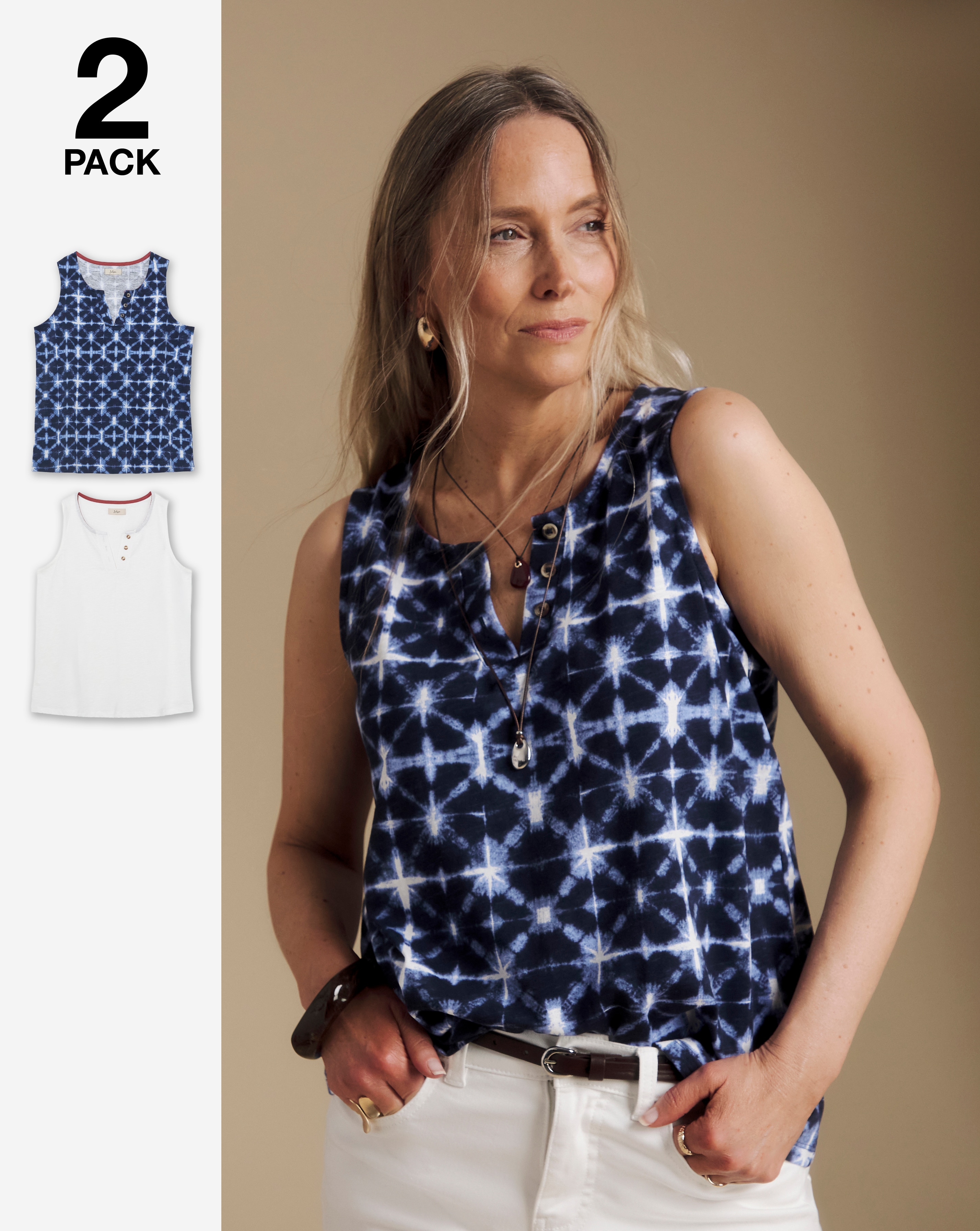New In - Julipa 2 Pack Cotton Vest's