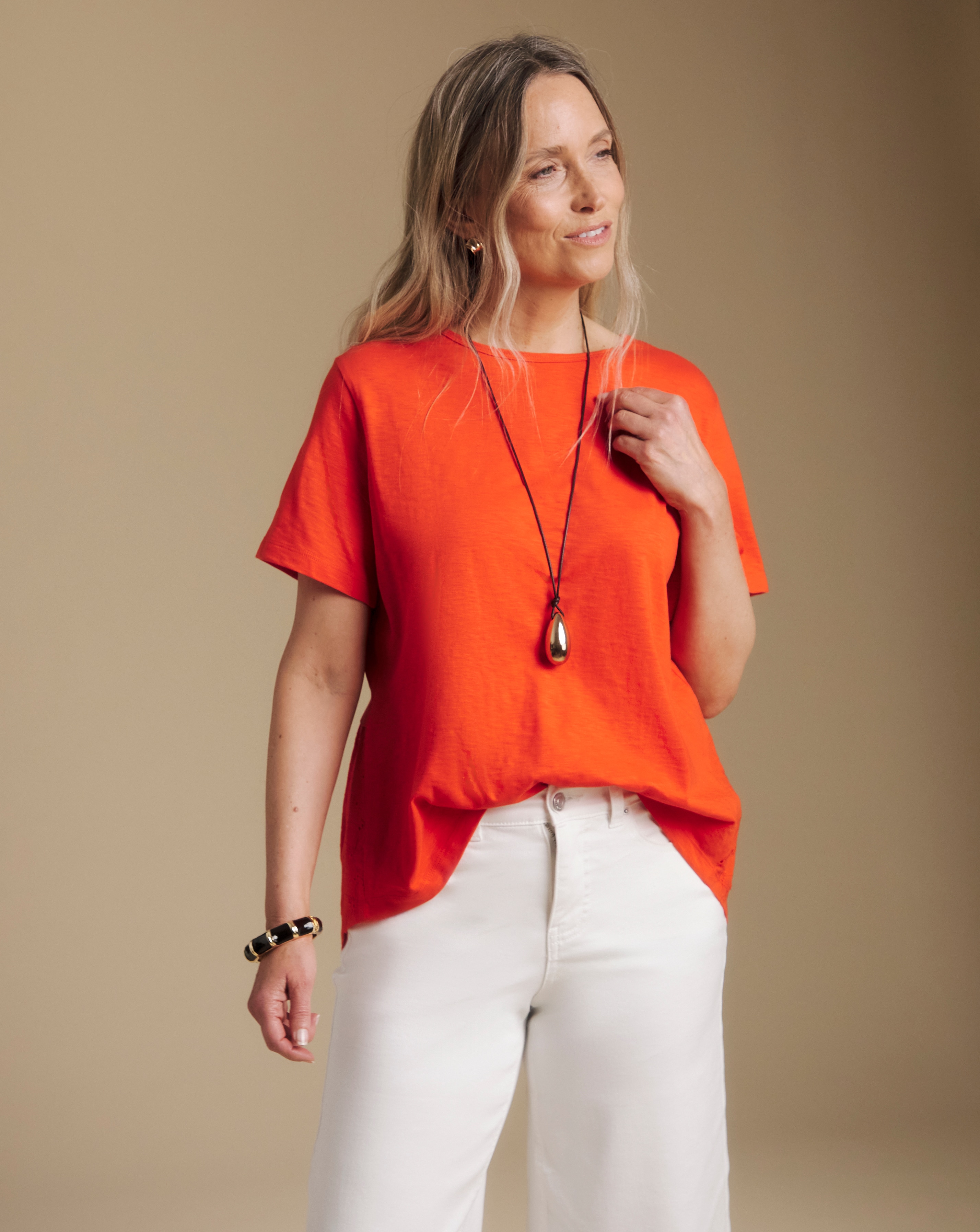 New In - Julipa Broderie Jersey Mix T-Shirt