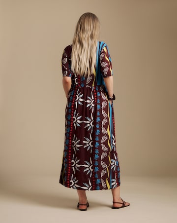 Julipa Petite Crinkle Button Down Midi Dress