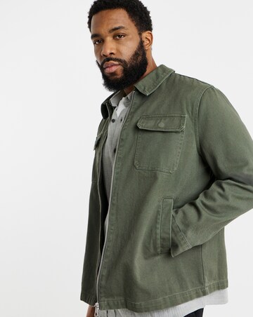 Cotton Twill Zip Harrington