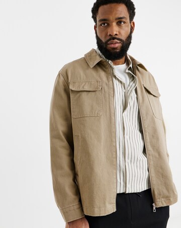 Cotton Twill Zip Harrington
