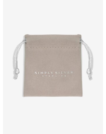 Simply Silver Sterling Silver 925 Pave and Jet Clover Bracelet