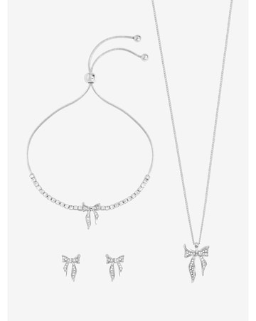 Jon Richard Silver Plated Bow Trio Set