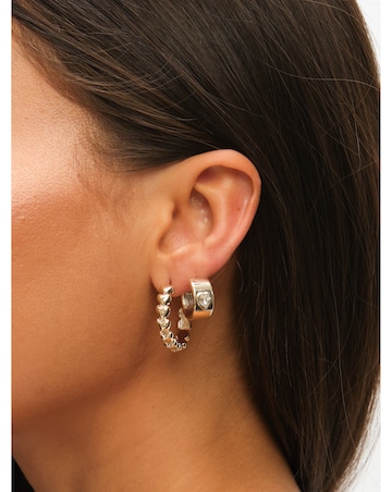 Mood Crystal Heart Earrings - Pack of 3