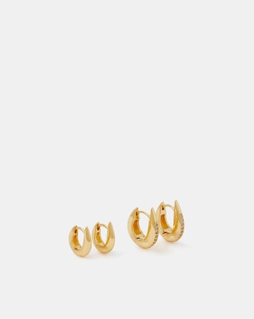 Accessorize 14ct Gold-Plated Hoop Earrings